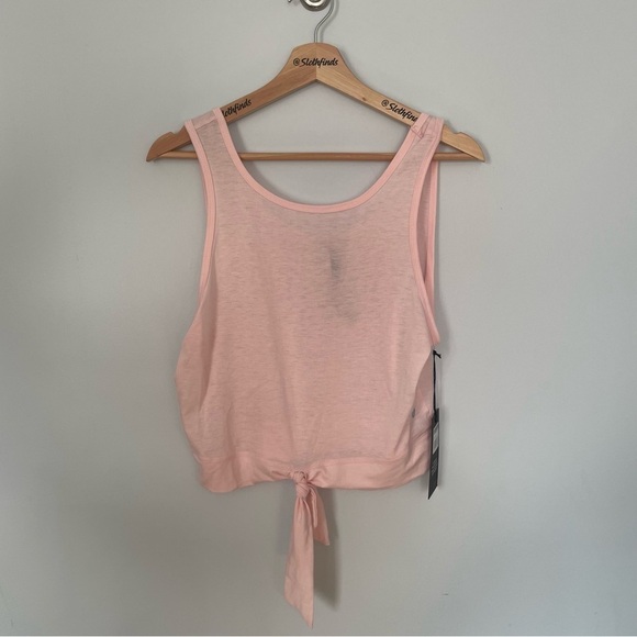 Wildfox Sweat Tie Front Workout Tank Top- Blushing Bride (Pink)- Size Large- NWT - Picture 8 of 8